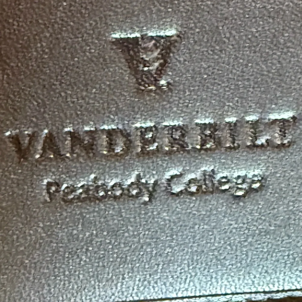 Royce Black Passport Holder Leather Vanderbilt Peabody College stamped inside